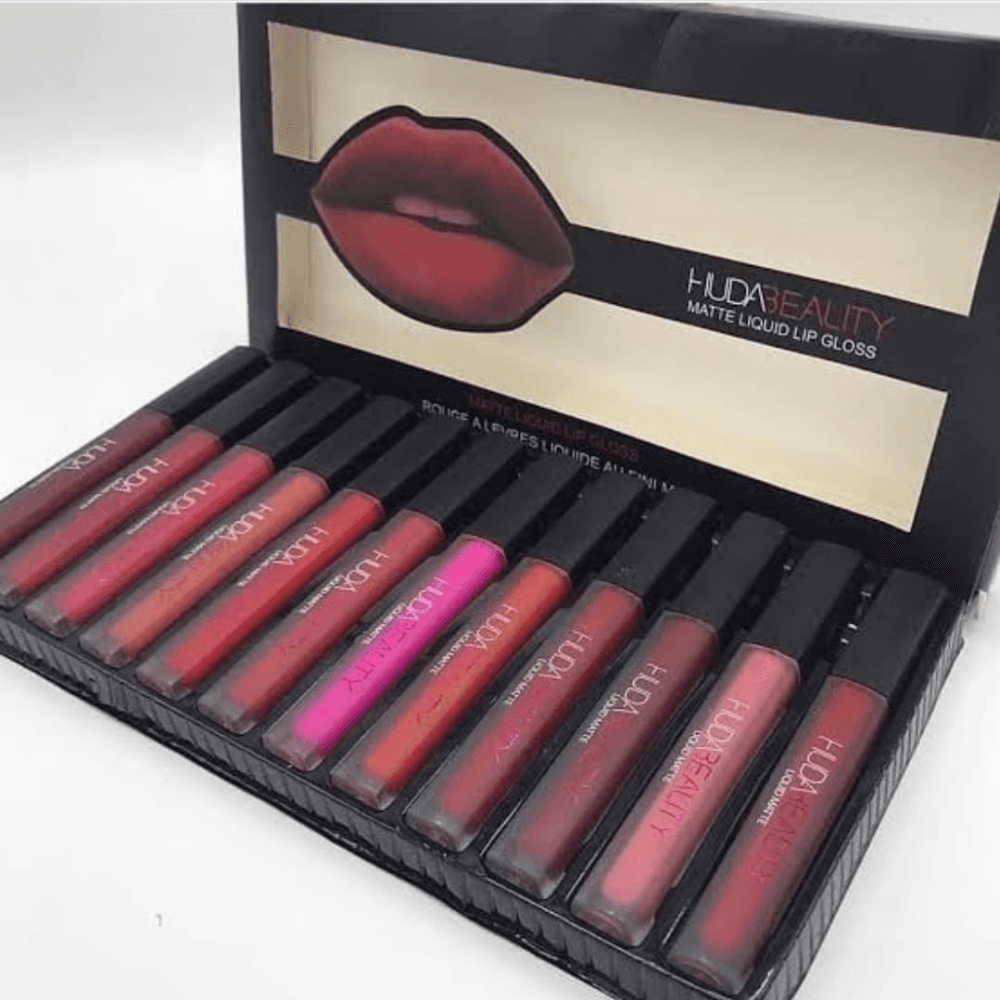 Huda Beauty Liquid Matte Lip Gloss Pack Of 12