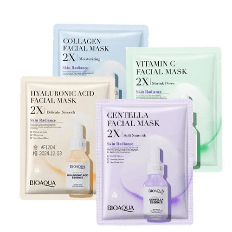 Bioaoua 4pcs Beauty Face Mask & Anti Wrinkle Moisturizing Skin Care