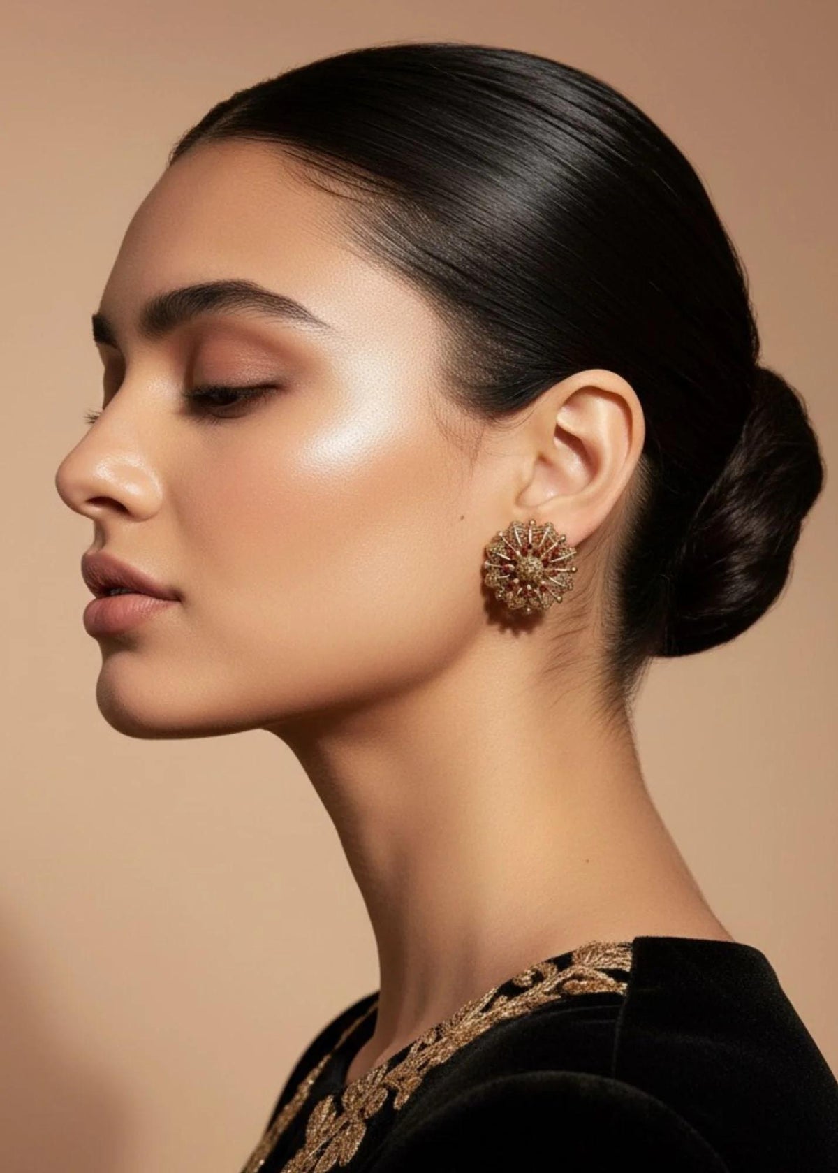 Golden Stud Earrings