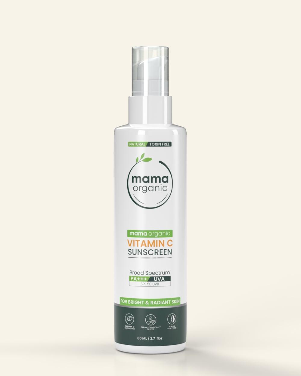 Vitamin C Sunscreen - 80ml With Vitamin C & Spf 50 For Bright & Radiant Skin