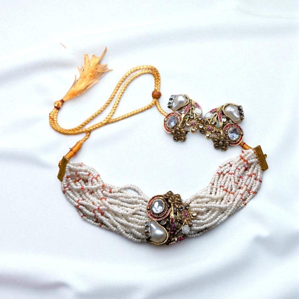 Jasmine Bloom Orange Choker