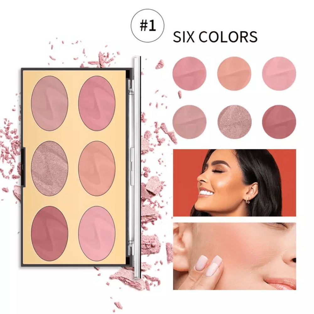Miss Rose 6 Colors Blush Glow Kit
