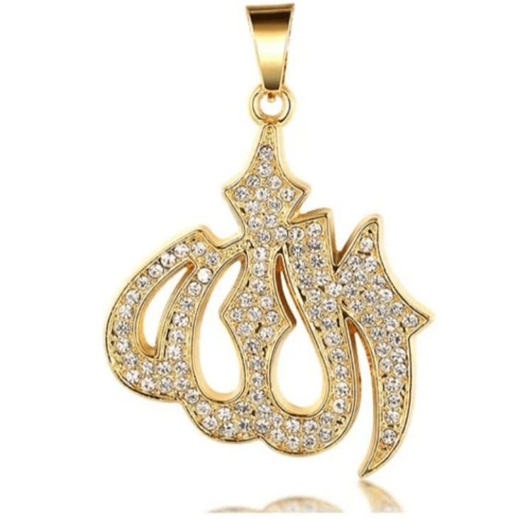 Golden Allah Pendant Without Chain