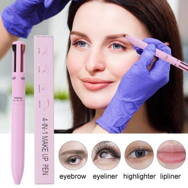 4 In 1 Makeup Pen Waterproof Eyebrow Pencil