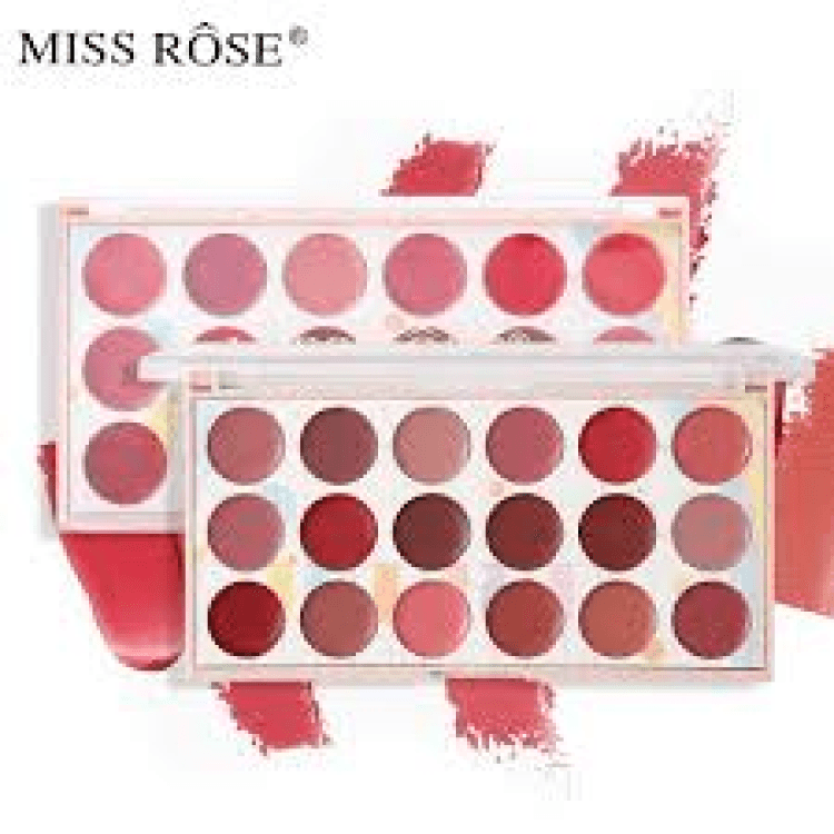 Miss Rose 18 Color Creamy Lipstick Palette