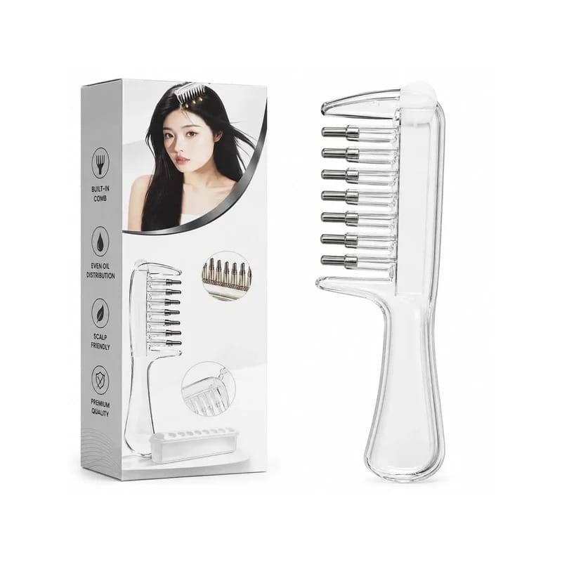 Scalp Massage Hair Comb – Gentle Scalp Massager & Hair Oil Applicator
