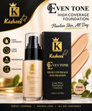 Kashees Even Tone Foundation – Full Coverage, Long Lasting & Smooth Finish