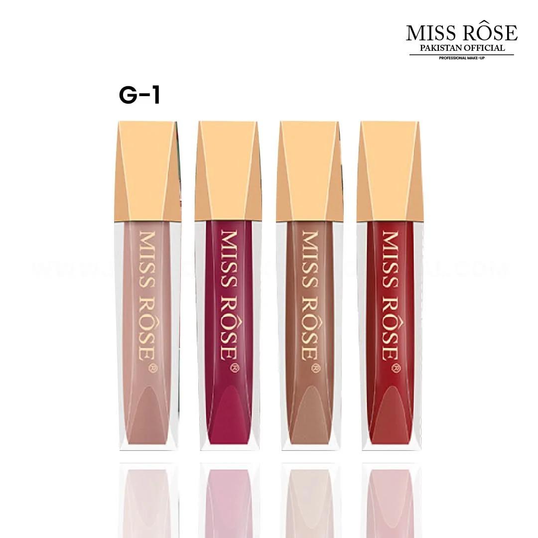 Miss Rose Square Gloss Set Of 4