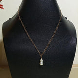 Golden Chain With Pearl Pendent