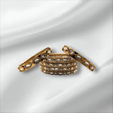 Kundan Pear Kara Bangle Set