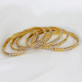Textured Silver-tone Bangle Set