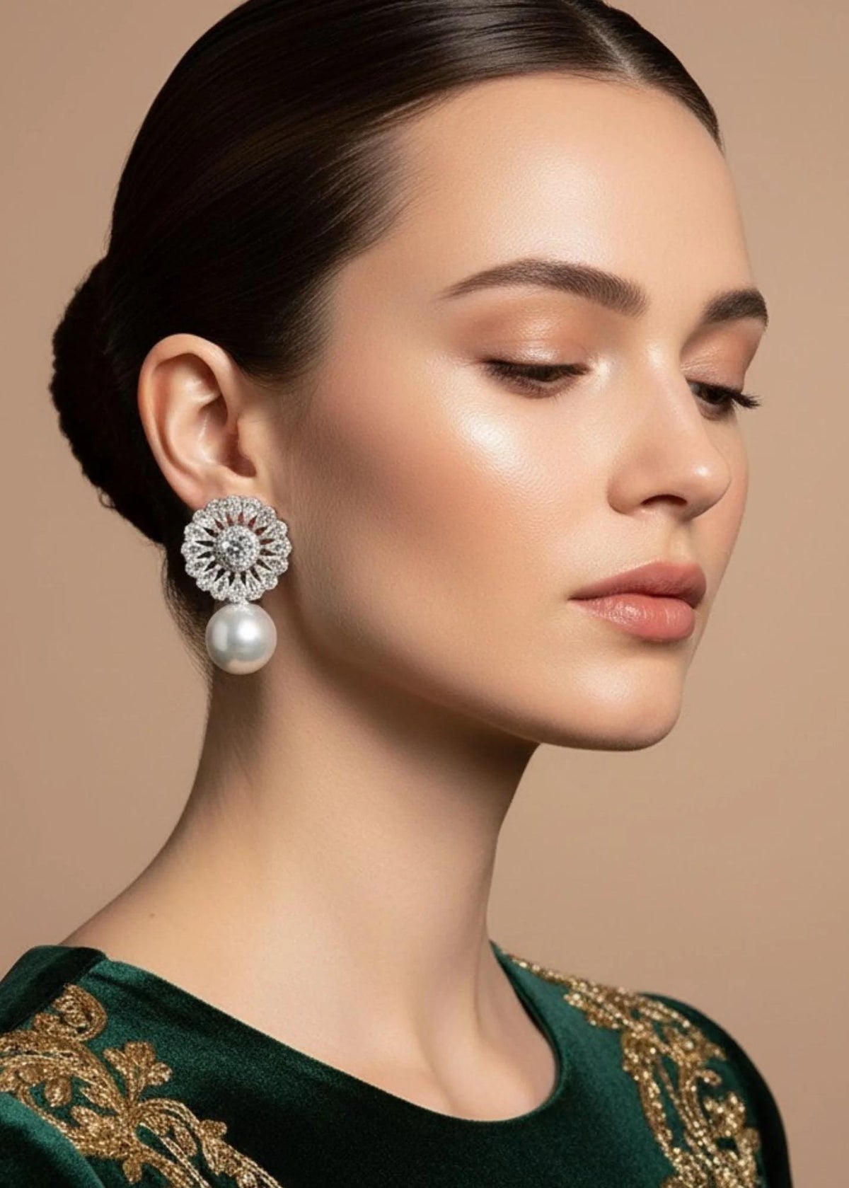 Luminous Pearl Blossom Earrings