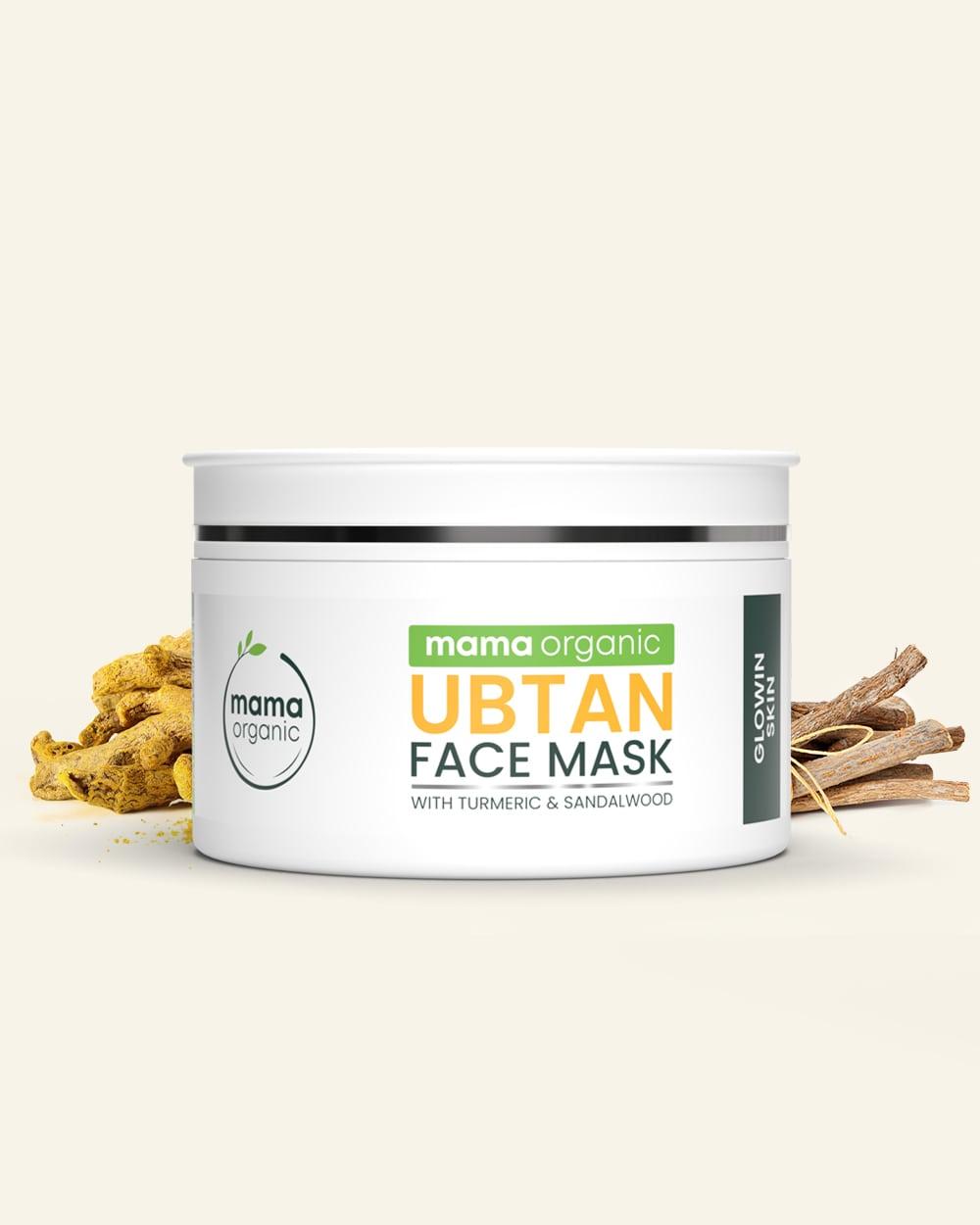 Ubtan Face Mask - 100g For Glowing Skin With Turmeric & Sandalwood - Natural & Toxin Free