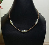 Sleek Golden Chain With PEARL