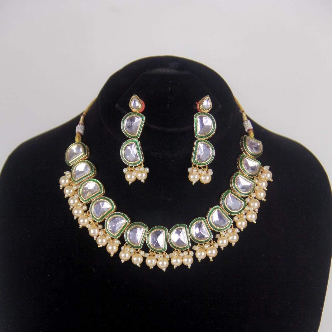 Green Kundan Choker Necklace