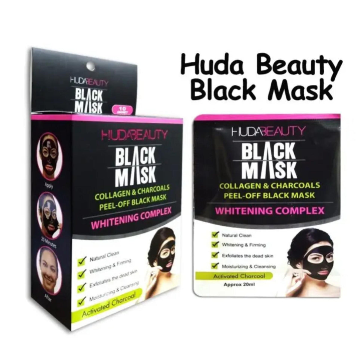 Huda Beauty Black Mask Peel Off Pack Of 10