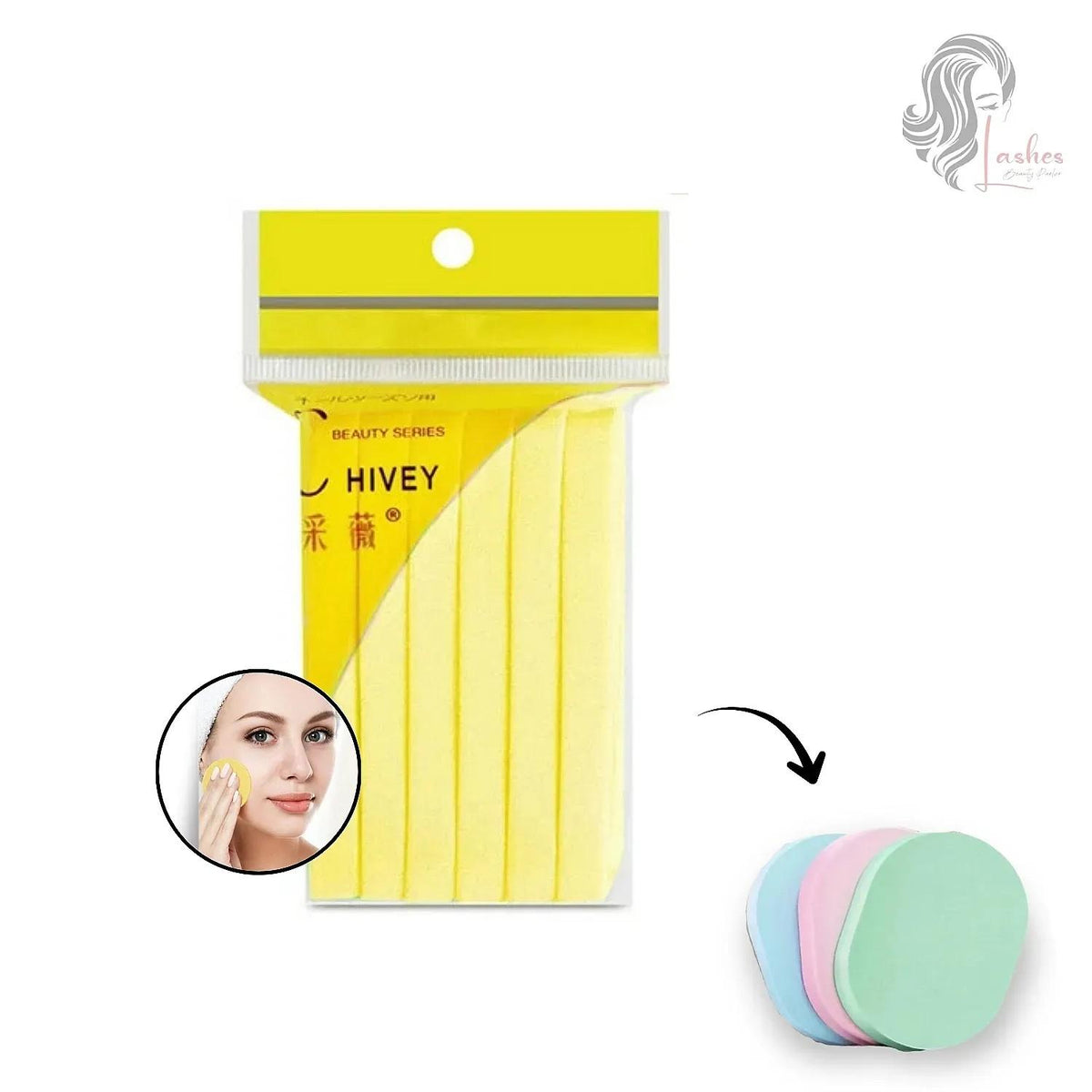 Sponge Facial Cleaning Puff Sponge Stick Pack Of 12