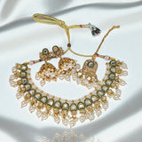 Green And Gold Kundan Choker