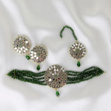 Emerald Beads Choker Set