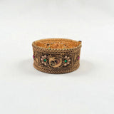 Ornate Kundan-style Peacock Bangle
