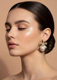 Pearl Grace – Bow Drop Earrings