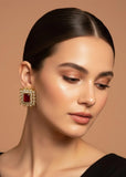 Royal Ruby Blossom Earrings