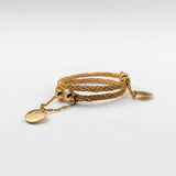 Braided Gold Coin Bracelet