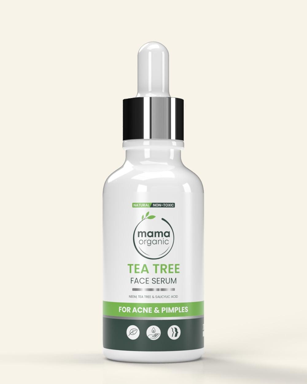 Tea Tree Face Serum - 30ml For Acne & Pimples With Neem, Tea Tree & Salicylic Acid
