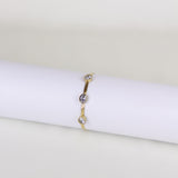 Gold Three-stone Bracelet