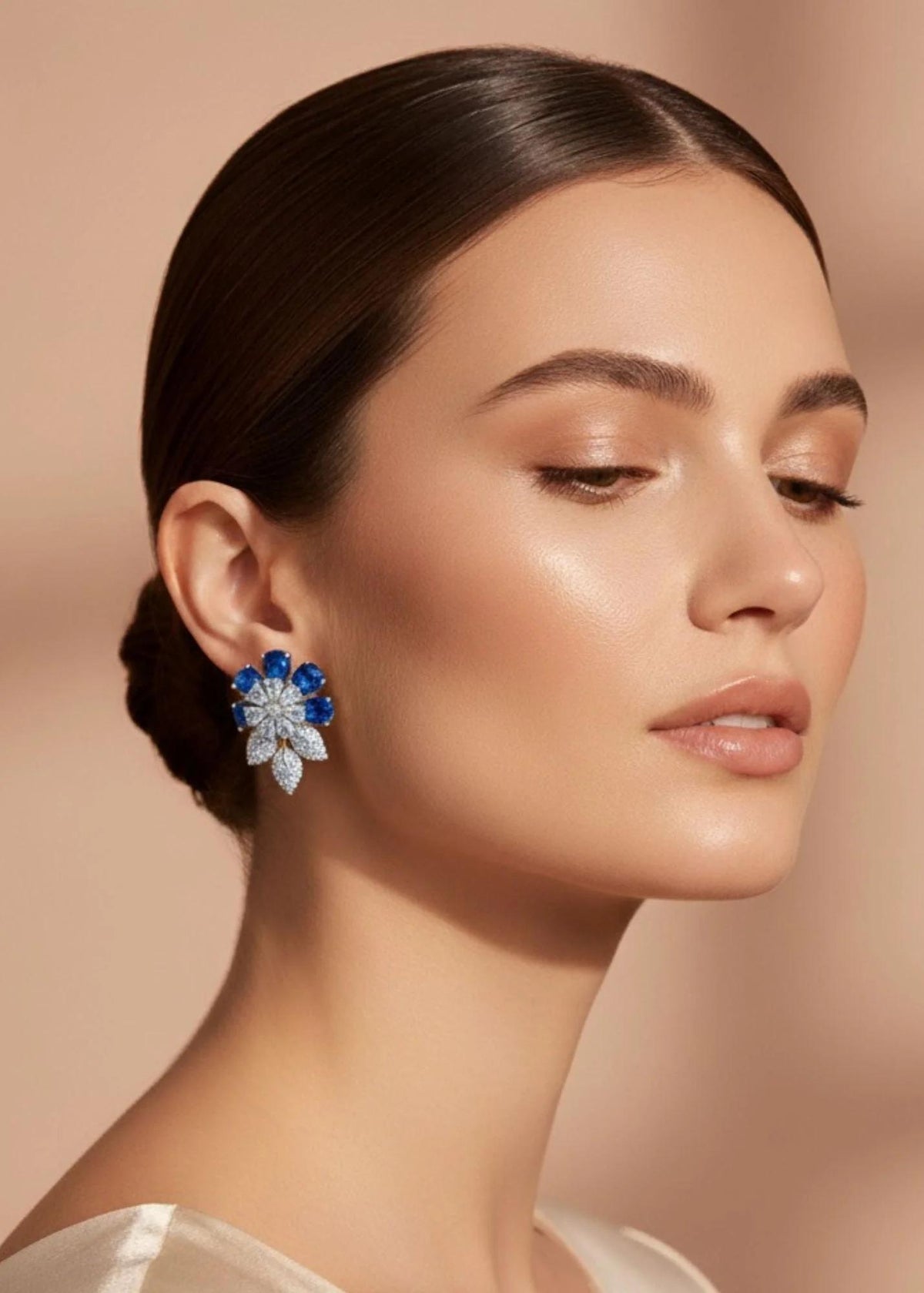 Sapphire Serenity Bloom Earrings | 1 Carat