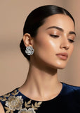 Silver Diamond Stud Earrings