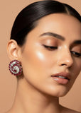 Crimson Spiral Studs
