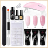Poly Gel Nail Extension Kit with UV Lamp