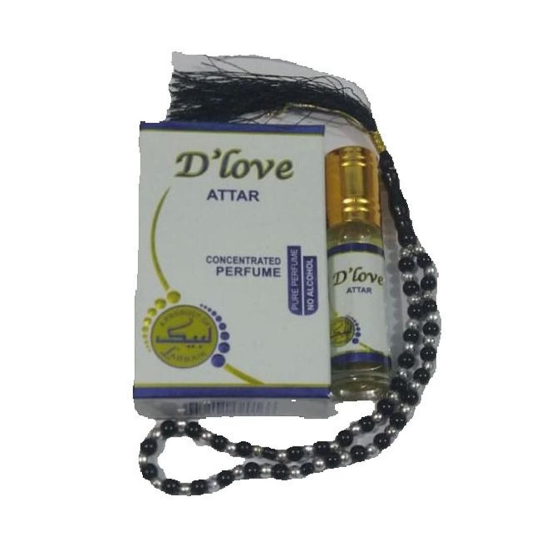 D'Love Attar 6ml With Free 33 Beads Tasbeeh
