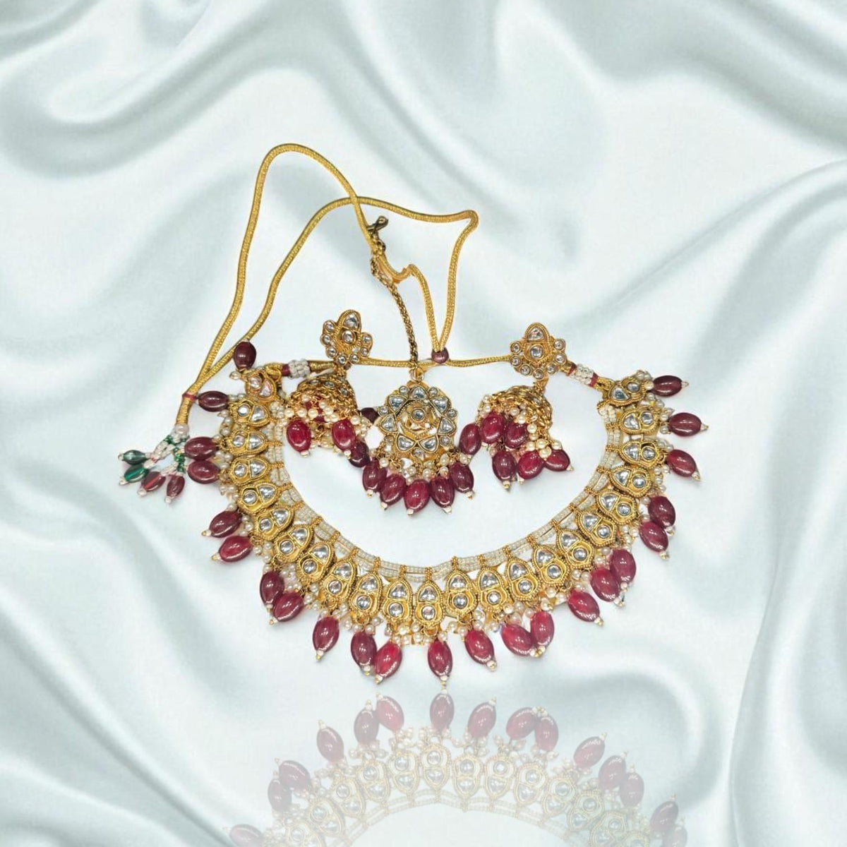 Royal Ruby Kundan Set