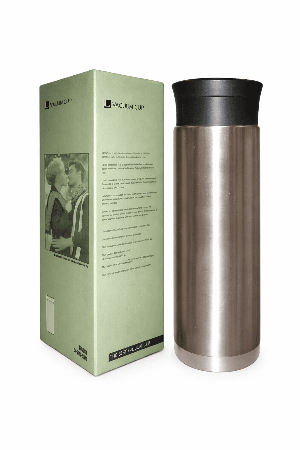 Best Silver Vacuum Flask With Cup- 500ml